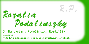 rozalia podolinszky business card